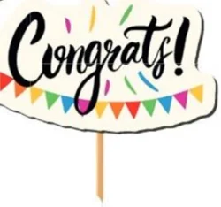 Congrats Banner Bouquet or Plant Pick