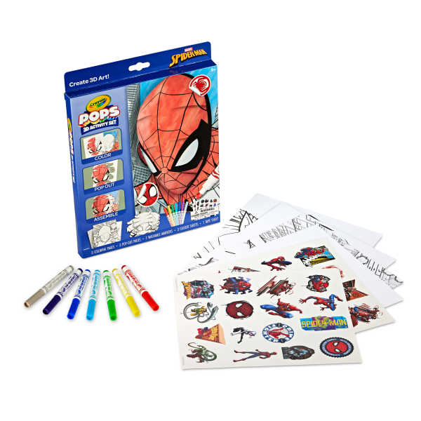 slide 2 of 6, Crayola Paper Pops 3D Activity Set, Spider-Man, 1 ct
