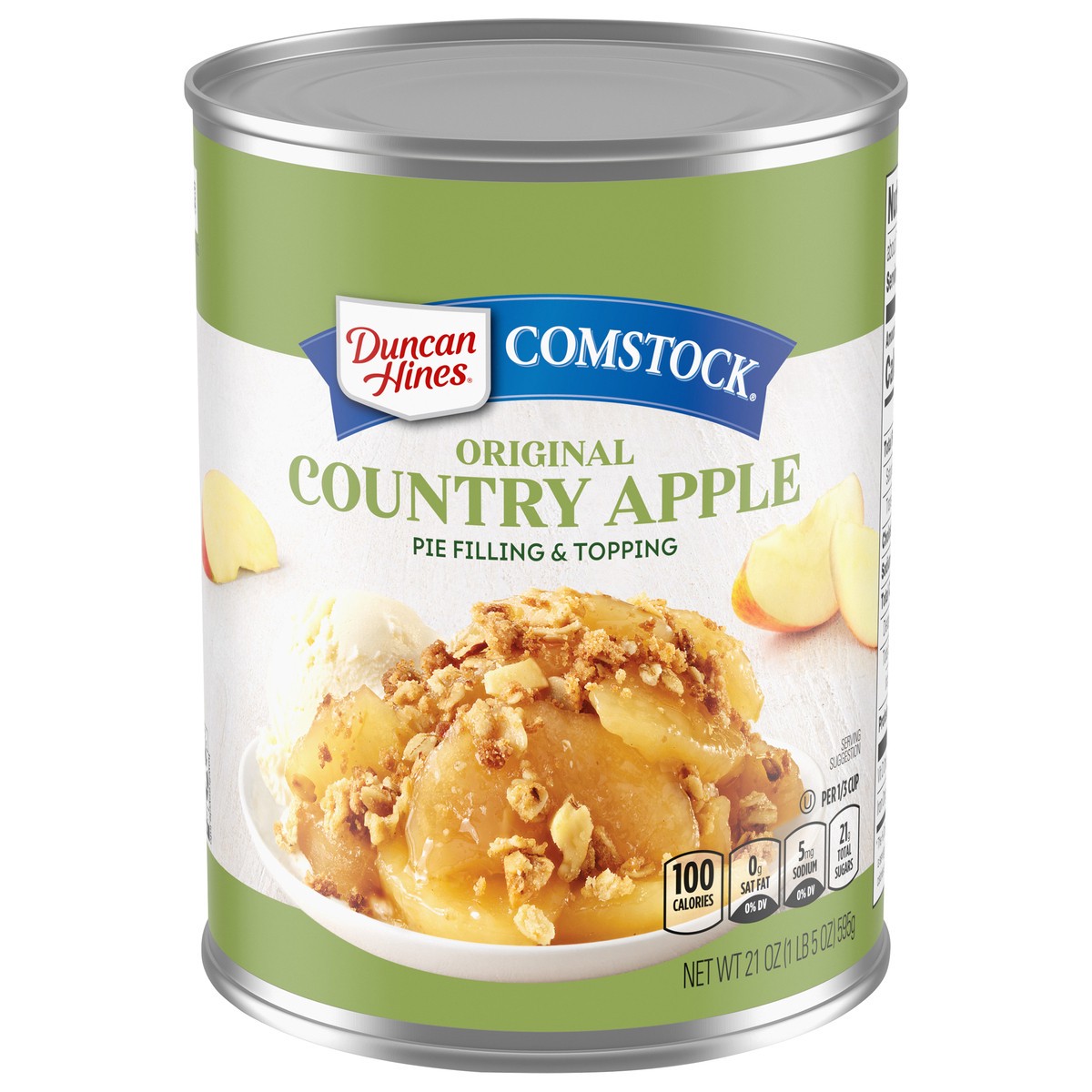 slide 1 of 5, Comstock Original Country Apple Pie Filling and Topping, 21 oz., 21 oz