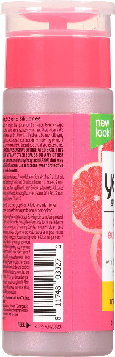 slide 7 of 9, Yes to Grapefruit Daily Exfoliating Toner 4 fl oz, 4 oz