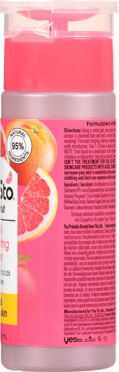 slide 8 of 9, Yes to Grapefruit Daily Exfoliating Toner 4 fl oz, 4 oz