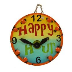 Creative Décor Sourcing Happy Hour Clock Metal Wall Sign
