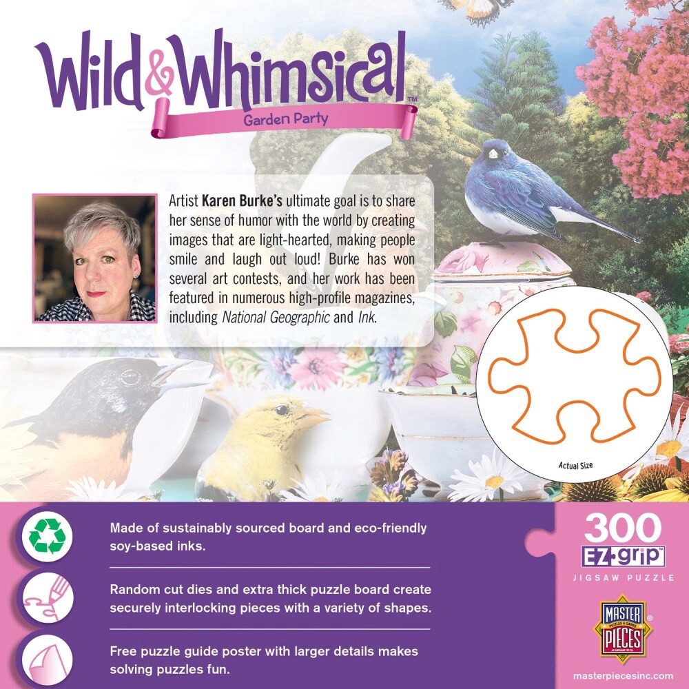 slide 4 of 5, MasterPieces® Wild & Whimsical™ Garden Party EZ Grip Puzzle, 300 ct,