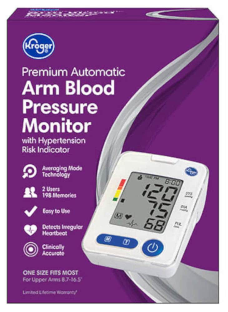 slide 1 of 5, Kroger Premium Automatic Blood Pressure Monitor, 1 ct