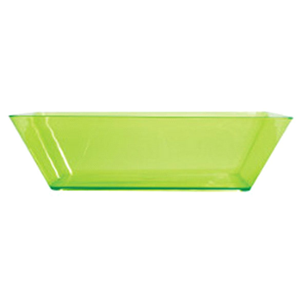 slide 1 of 1, TrendWare Translucent Green Square Bowl, 1 ct