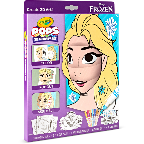slide 2 of 4, Crayola Pops 3D Activity Set, Frozen, 1 ct