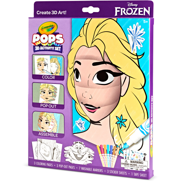 slide 4 of 4, Crayola Pops 3D Activity Set, Frozen, 1 ct