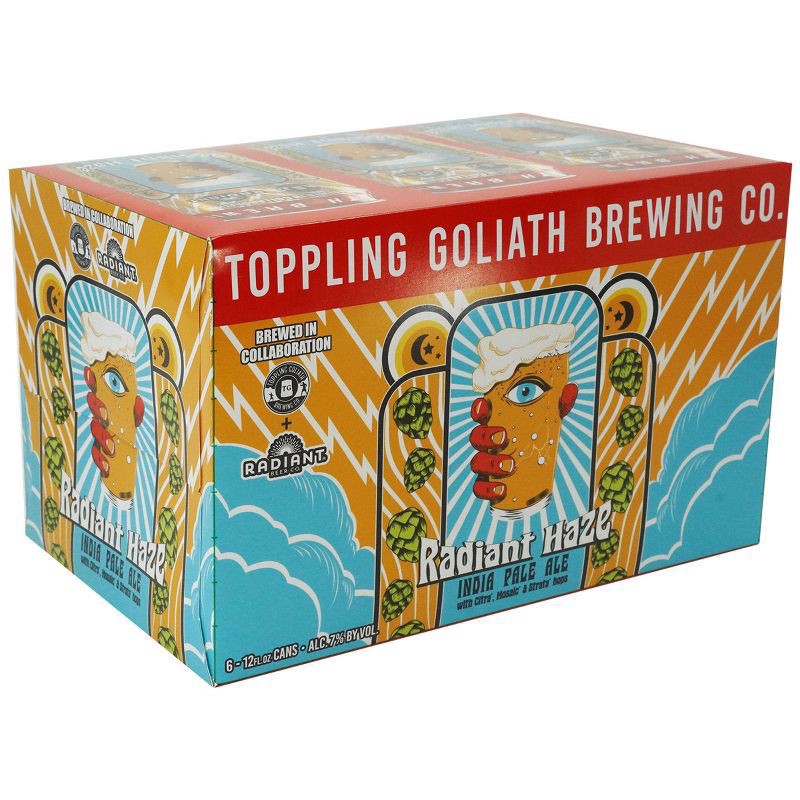 slide 4 of 5, Toppling Goliath Radiant Haze Indian Pale Ale 6 Pack, 6 ct; 12 oz
