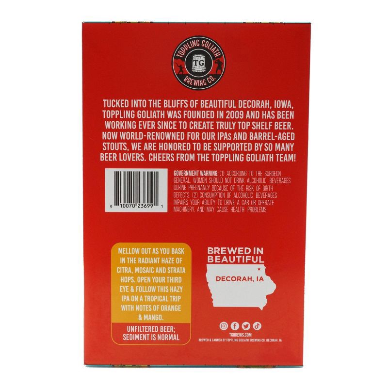 slide 2 of 5, Toppling Goliath Radiant Haze Indian Pale Ale 6 Pack, 6 ct; 12 oz