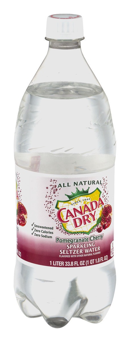 slide 3 of 9, Canada Dry Pomegranite Cherry Seltzer - 1 liter, 1 liter