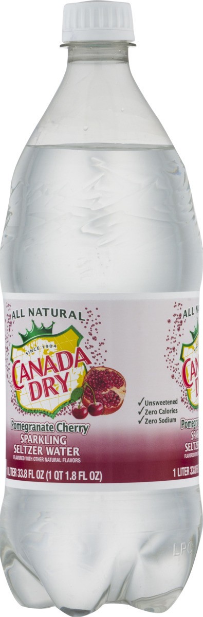 slide 5 of 9, Canada Dry Pomegranite Cherry Seltzer - 1 liter, 1 liter