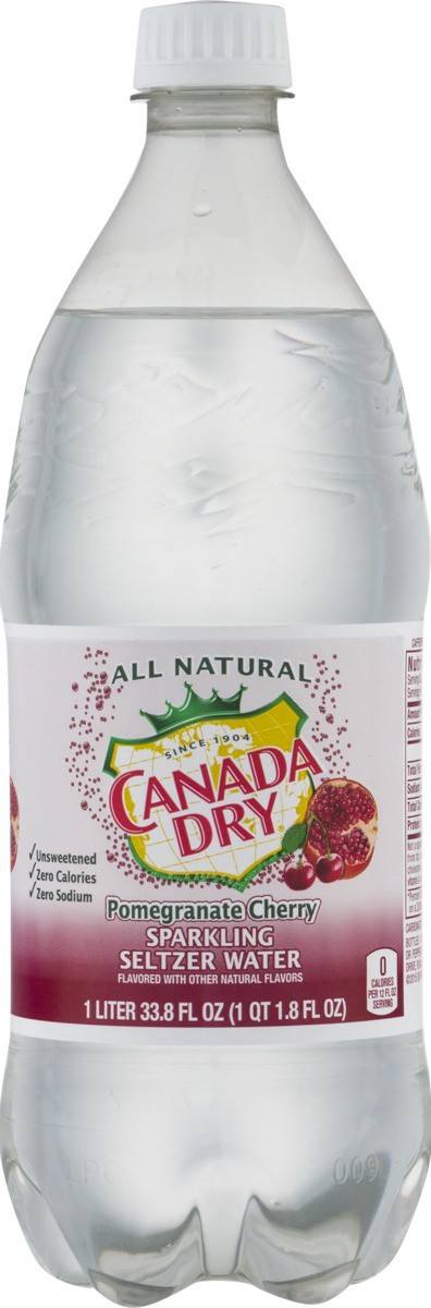 slide 7 of 9, Canada Dry Pomegranite Cherry Seltzer - 1 liter, 1 liter