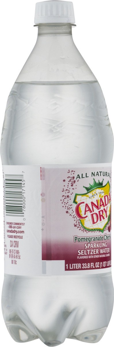 slide 4 of 9, Canada Dry Pomegranite Cherry Seltzer - 1 liter, 1 liter