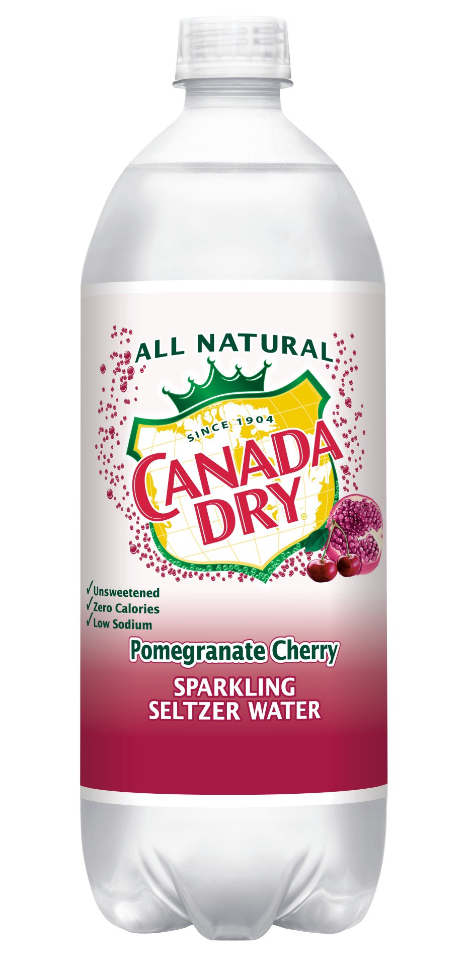 slide 1 of 9, Canada Dry Pomegranite Cherry Seltzer - 1 liter, 1 liter