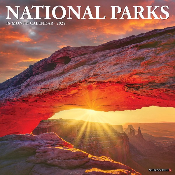 slide 1 of 1, 2025 Willow Creek Press Scenic Monthly Wall Calendar, 12"" X 12"", National Parks, January To December, O44124, 1 ct