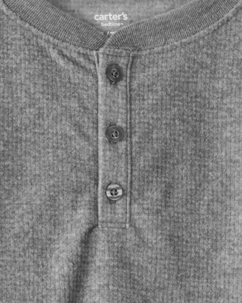 slide 2 of 2, Carter's Carters Boys Plaid Fleece Loose Fit 2-Piece Pajamas - Grey/Blue Multi 6, 2 pc