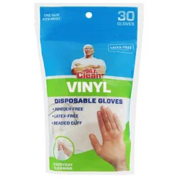 Mr. Clean Latex-Free Vinyl Disposable One Size Fits Most Gloves 30 Each