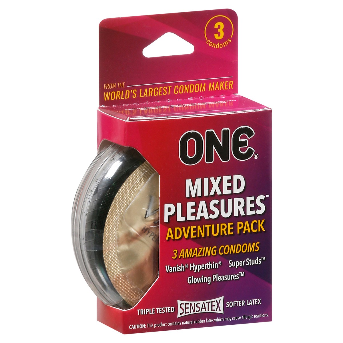 slide 2 of 12, One Mixed Pleasures Adventure Pack Condoms 3 ea, 1 ct