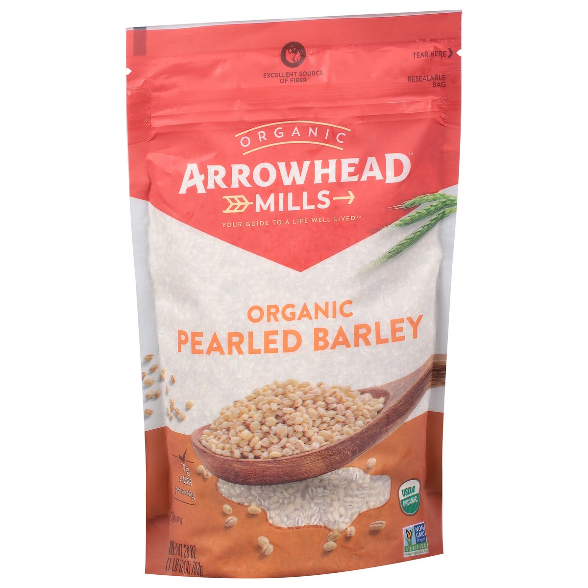 slide 6 of 14, Arrowhead Mills Organic Pearled Barley, 28 Oz Bag, 1 ct