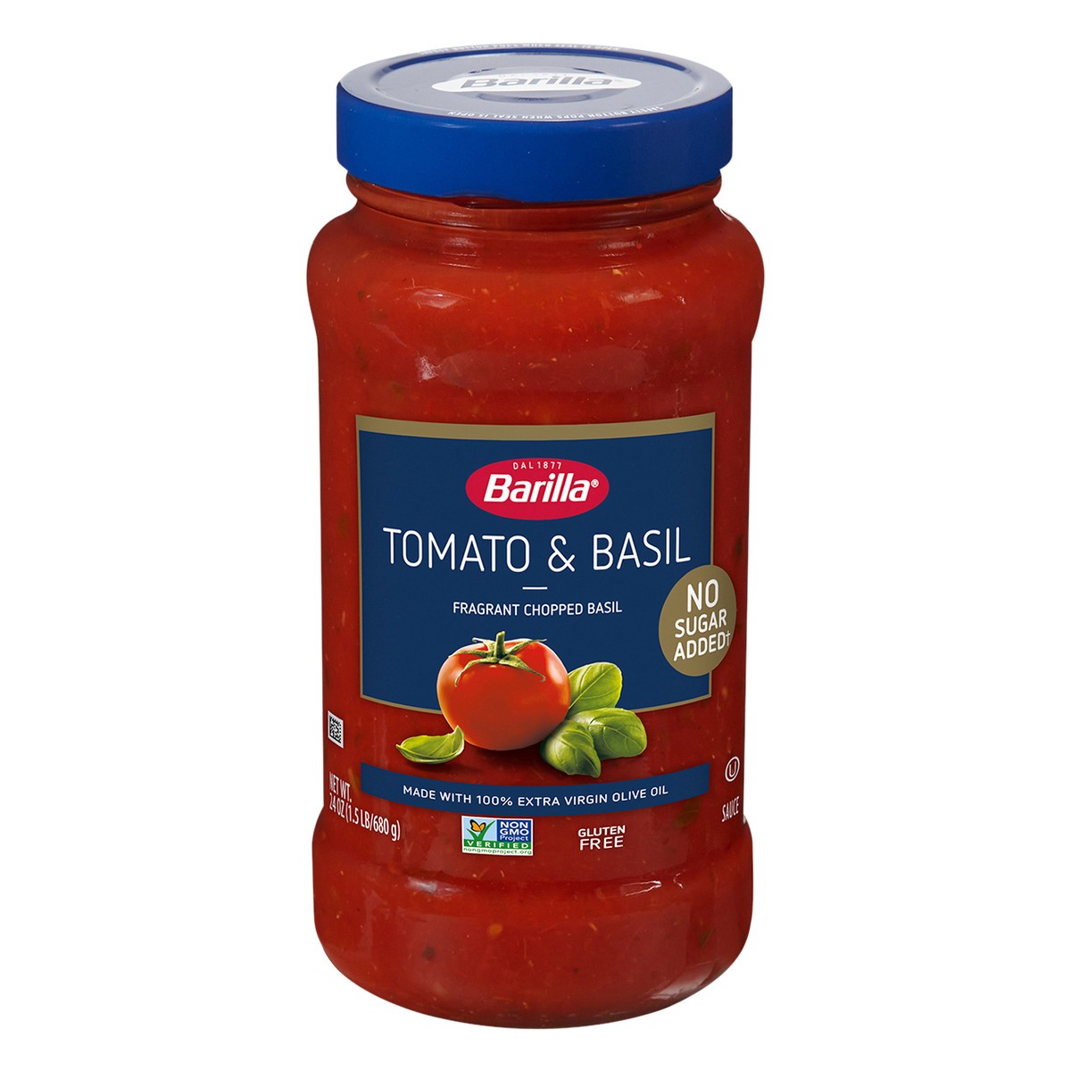 slide 1 of 9, Barilla All Natural Tomato & Basil Pasta Sauce, 24 oz