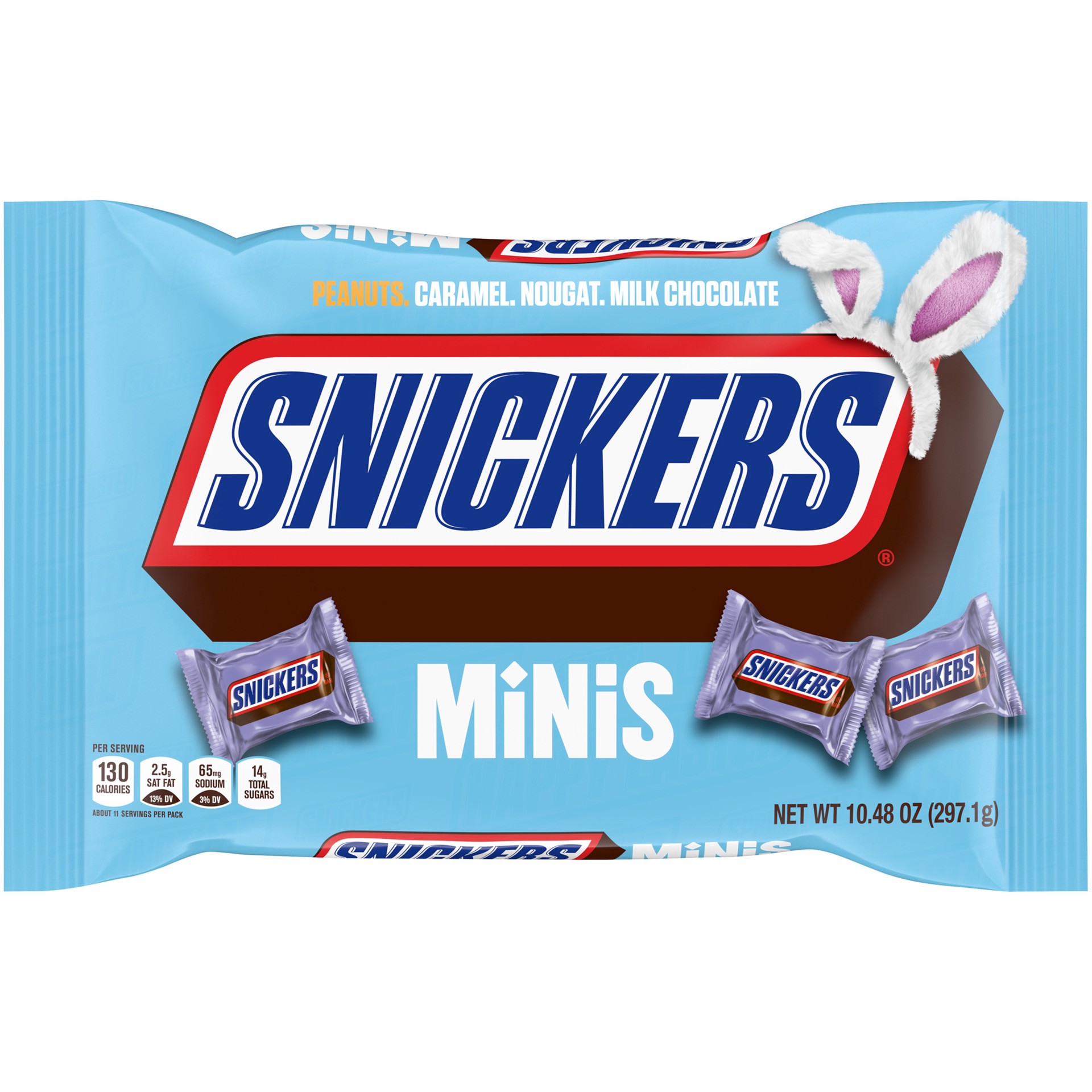 slide 1 of 8, SNICKERS Minis Milk Chocolate Easter Candy Bars, 10.48 Oz Bag, 10.48 oz