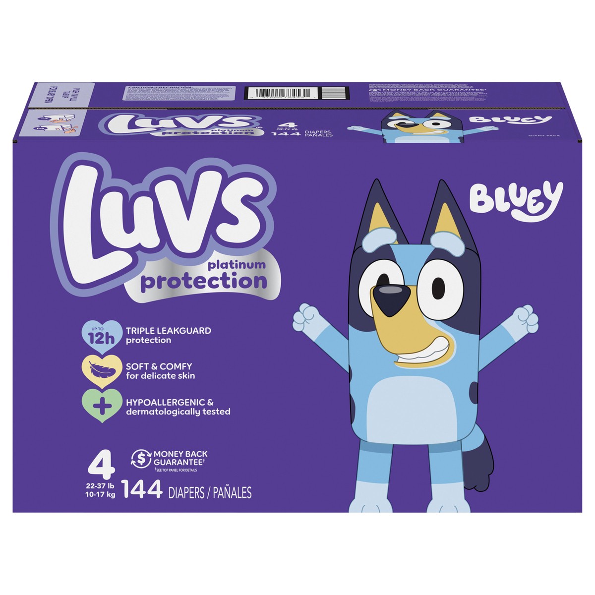 slide 1 of 4, Luvs Platinum Protection Baby Diapers, Size 4, 144 Count, 144 ct