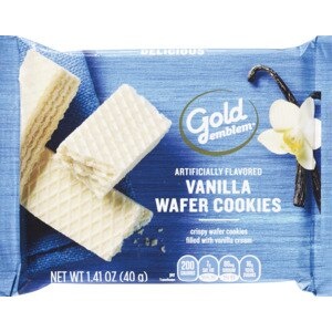 slide 1 of 1, CVS Gold Emblem Gold Emblem Vanilla Wafer Cookies, 1.41 Oz, 1.41 oz