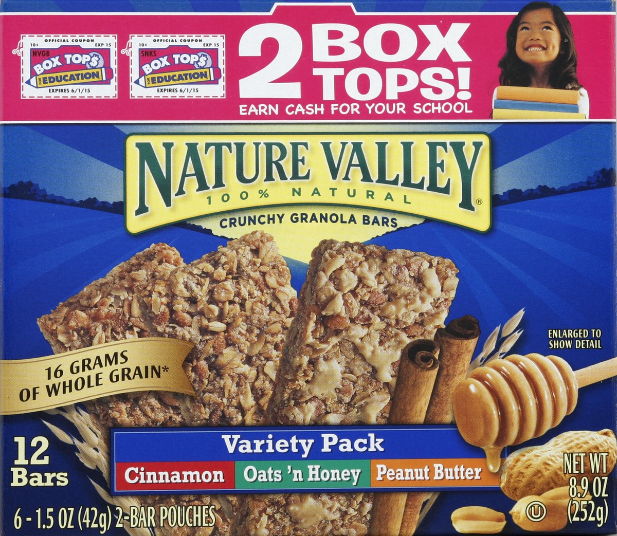 slide 2 of 4, Nature Valley Granola Bars 6 ea, 6 ct