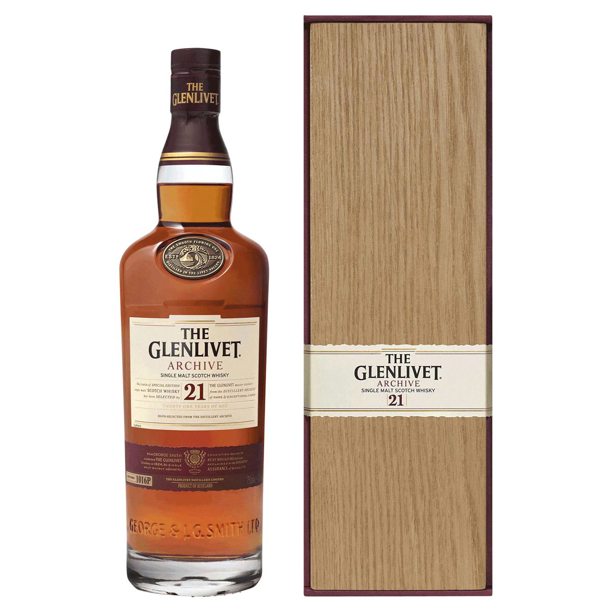 slide 1 of 1, The Glenlivet Whisky Scotch Single Malt Archive 18-Year 86 Proof, 750 ml