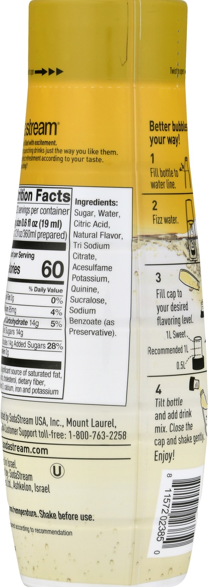 slide 10 of 10, SodaStream Fountain Style Tonic Drink Mix, 14.8 fl oz