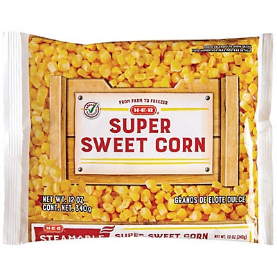 slide 1 of 1, H-E-B Steamable Super Sweet Corn, 12 oz