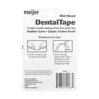 slide 3 of 5, Meijer Mint Waxed Dental Tape, 100 yd, 100 YD    