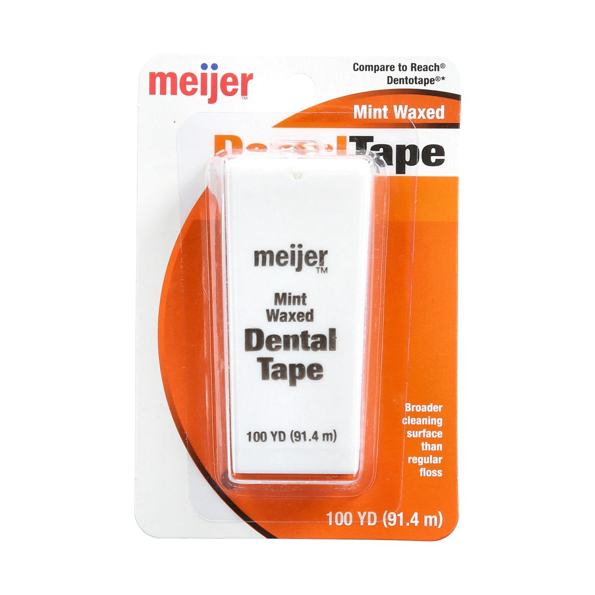 slide 1 of 5, Meijer Mint Waxed Dental Tape, 100 yd, 100 YD    