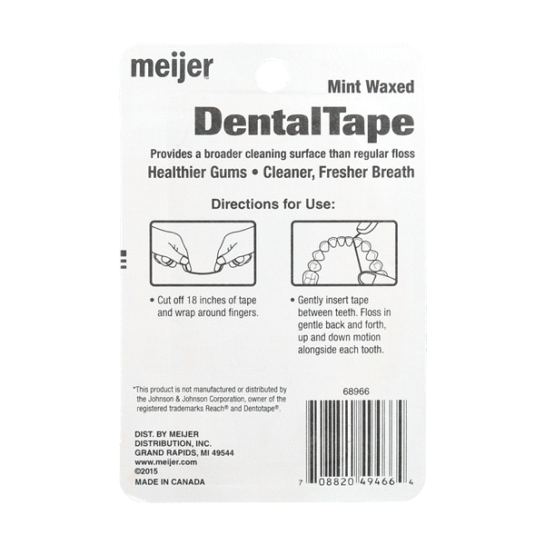 slide 4 of 5, Meijer Mint Waxed Dental Tape, 100 yd, 100 YD    