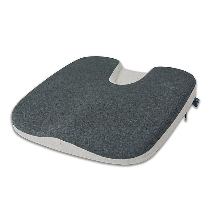 slide 2 of 4, Brookstone Posture-Tech 2-in-1 Back/Seat Cushion - Grey, 1 ct