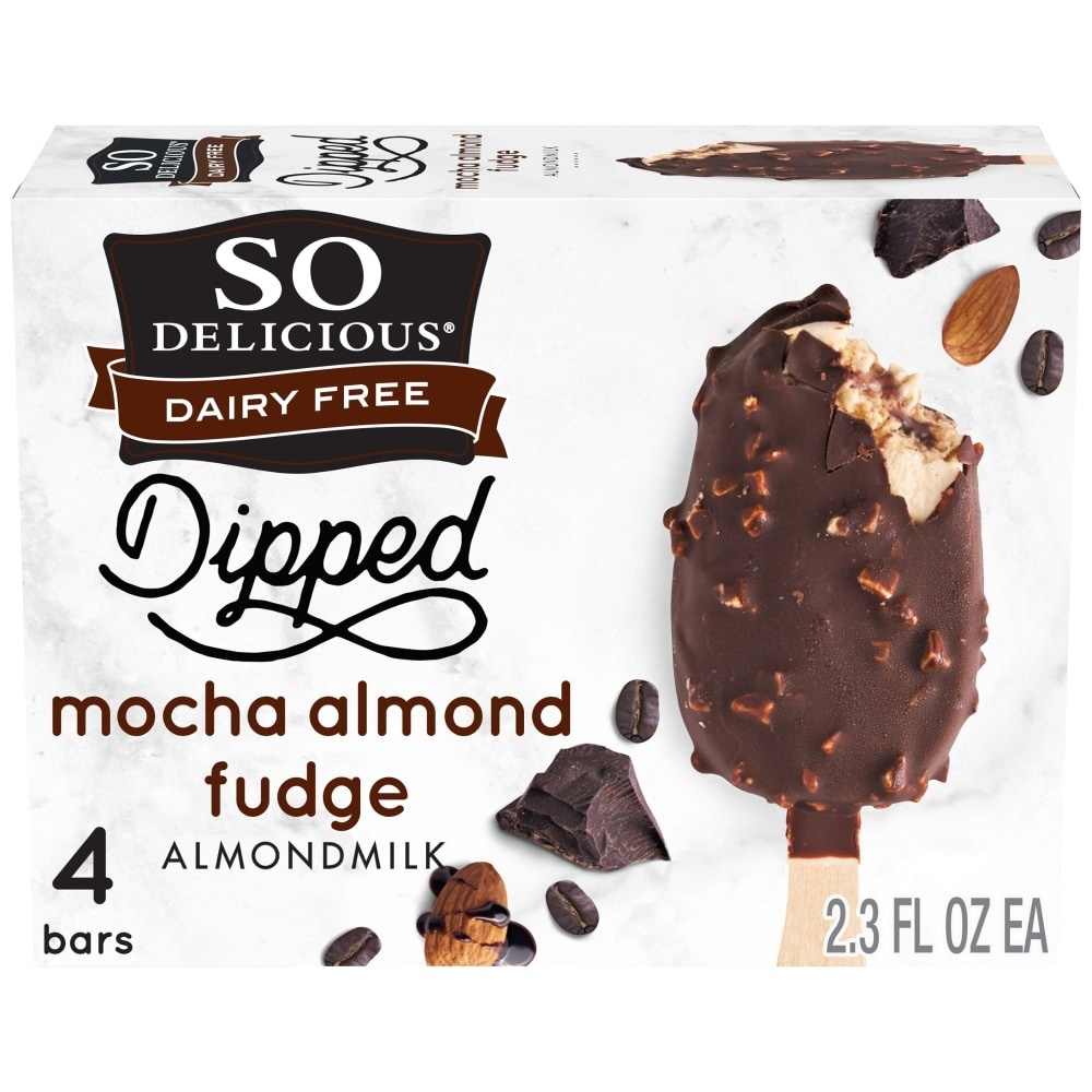 slide 1 of 2, So Delicious Dipped Mocha Almd Fudge, 4 ct; 9.2 fl oz