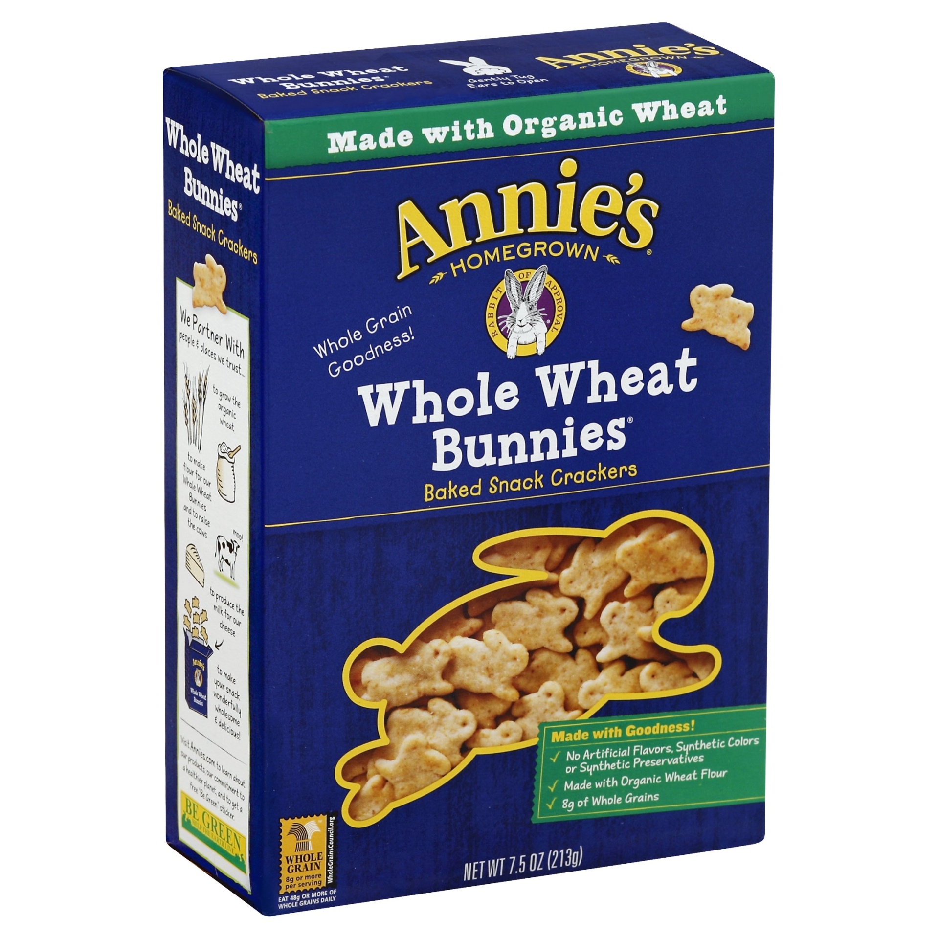 slide 1 of 1, Annie's Whole Wheat Bunnies Baked Snack Crackers, 7.5 oz