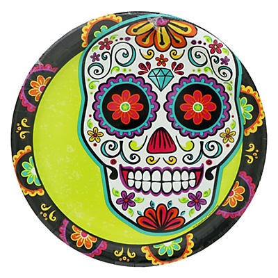 slide 1 of 1, Creative Converting Dia De Los Muertos Lunch Plates, 8 ct