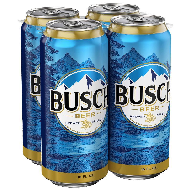 slide 1 of 3, Busch Beer - 4pk/16 fl oz Cans, 4 ct; 16 fl oz