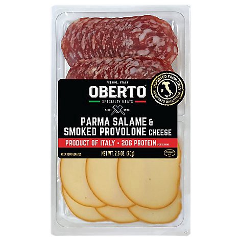 slide 1 of 1, Oberto Parma Salame And Smoked Provolone Cheese - 2.5 O, 2.5 oz