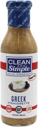 Clean And Simple Greek Vinaigrette Salad Dressing