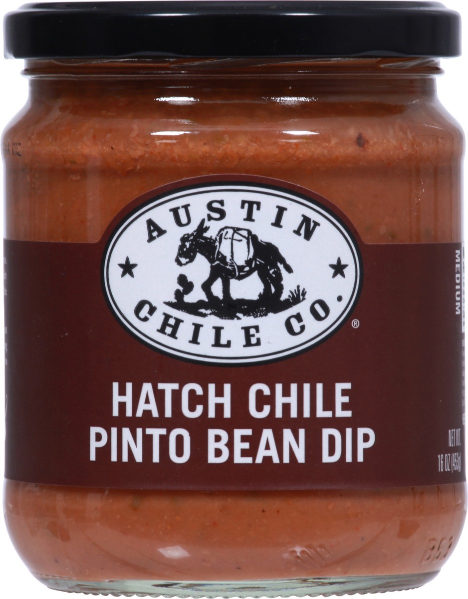 slide 9 of 9, Austin Chile Co. Medium Hatch Chile Pinto Bean Dip 16 oz, 16 oz