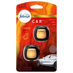 Febreze Car Ember Scent Air Freshener Vent Clip, .07 oz. Car Vent Clip, 2 Count