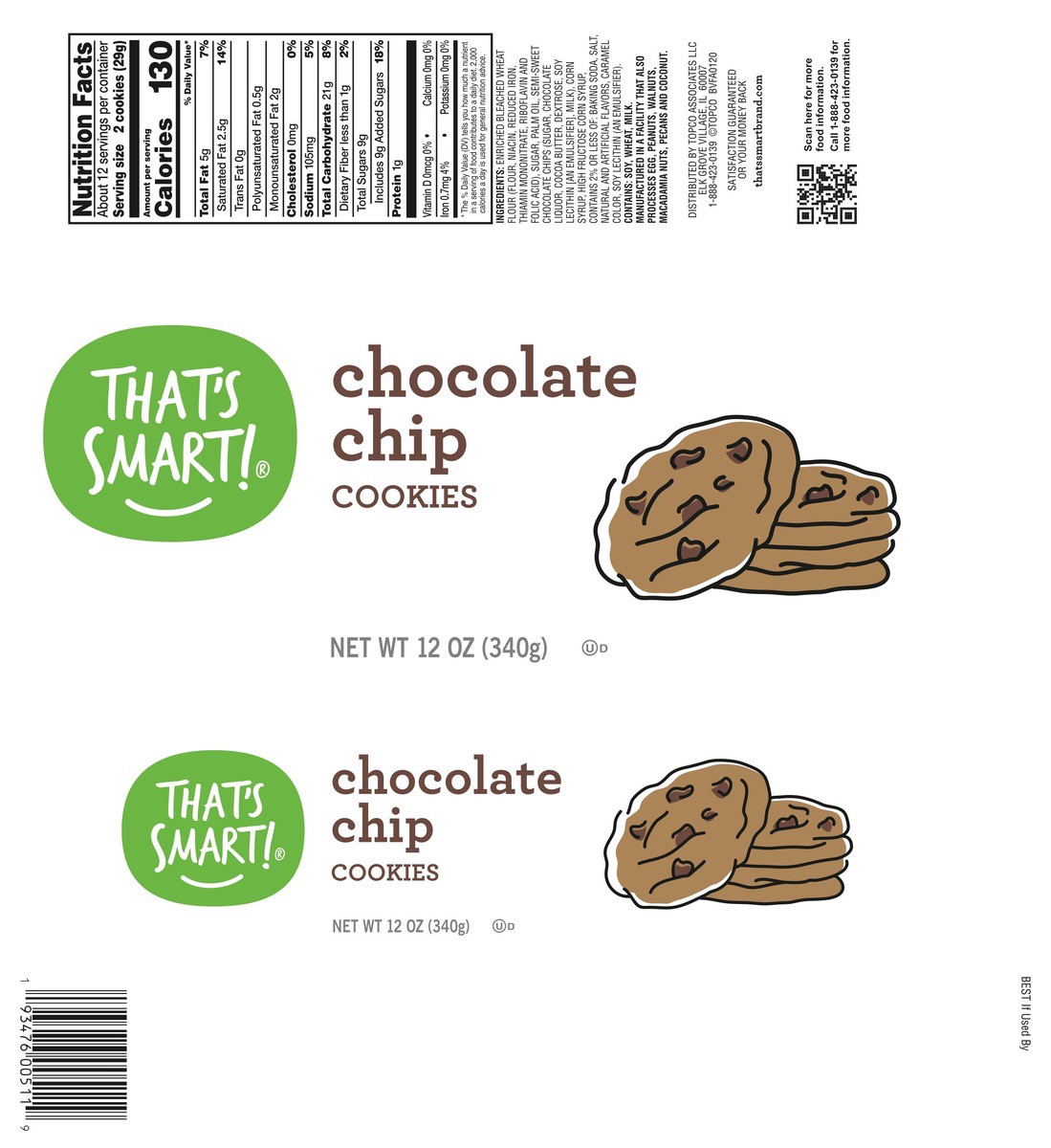 slide 2 of 14, That's Smart! Chocolate Chip Cookies, 12 oz