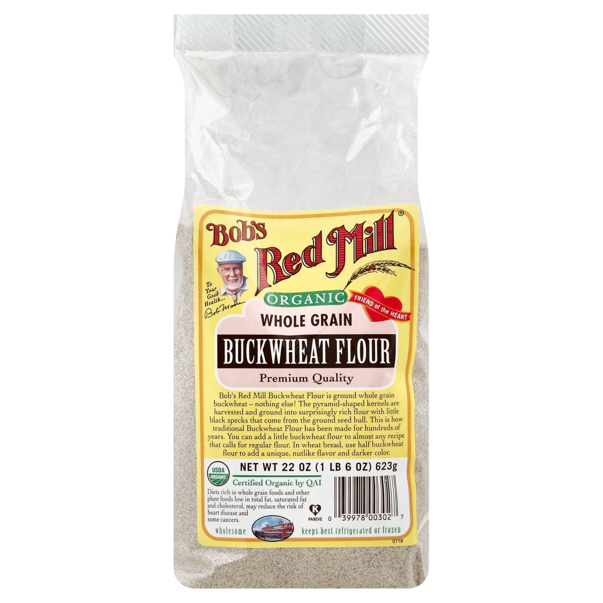 slide 1 of 1, Bob's Red Mill Organic Whole Grain Buckwheat Flour, 22 oz