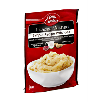 slide 1 of 1, Betty Crocker Loaded Mashed Potatoes Simple Recipe, 3.3 oz