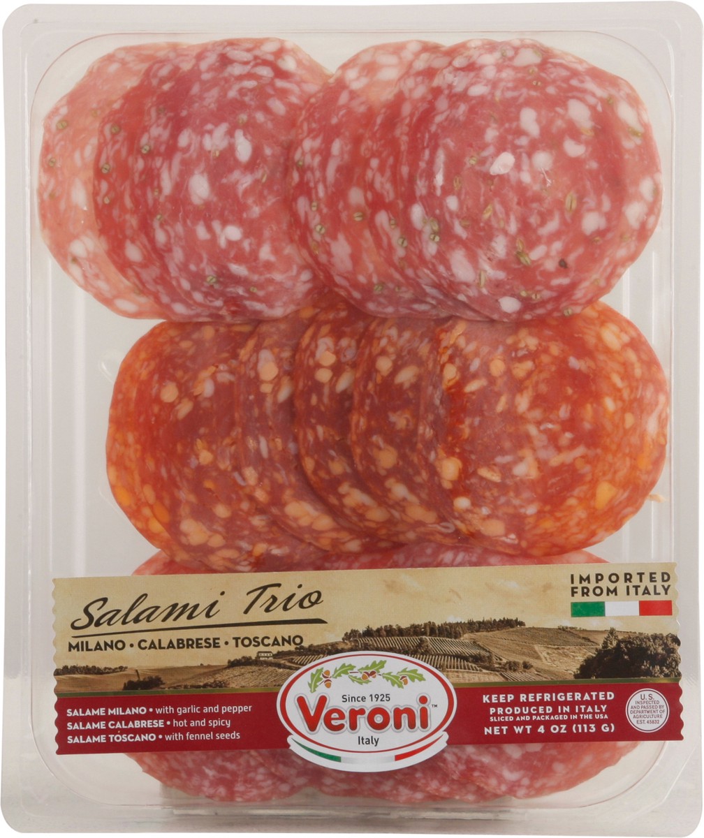 slide 8 of 9, Veroni Toscano Calabrese Milano Salami Trio 4 oz Blister Pack, 4 oz