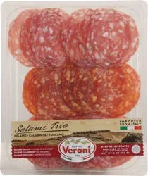 Veroni Toscano Calabrese Milano Salami Trio 4 oz Blister Pack