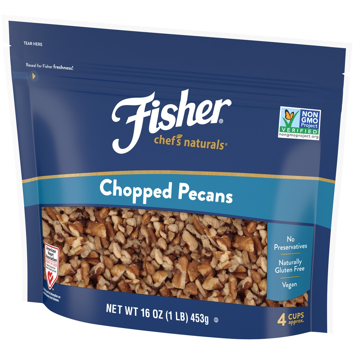 slide 2 of 9, Fisher Chef's‚Äôs Naturals Chopped Pecans, 16 oz