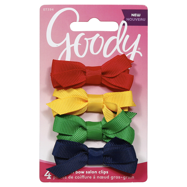 slide 1 of 2, Goody Girls Grosgrain Bow Hair Clips, 4 ct